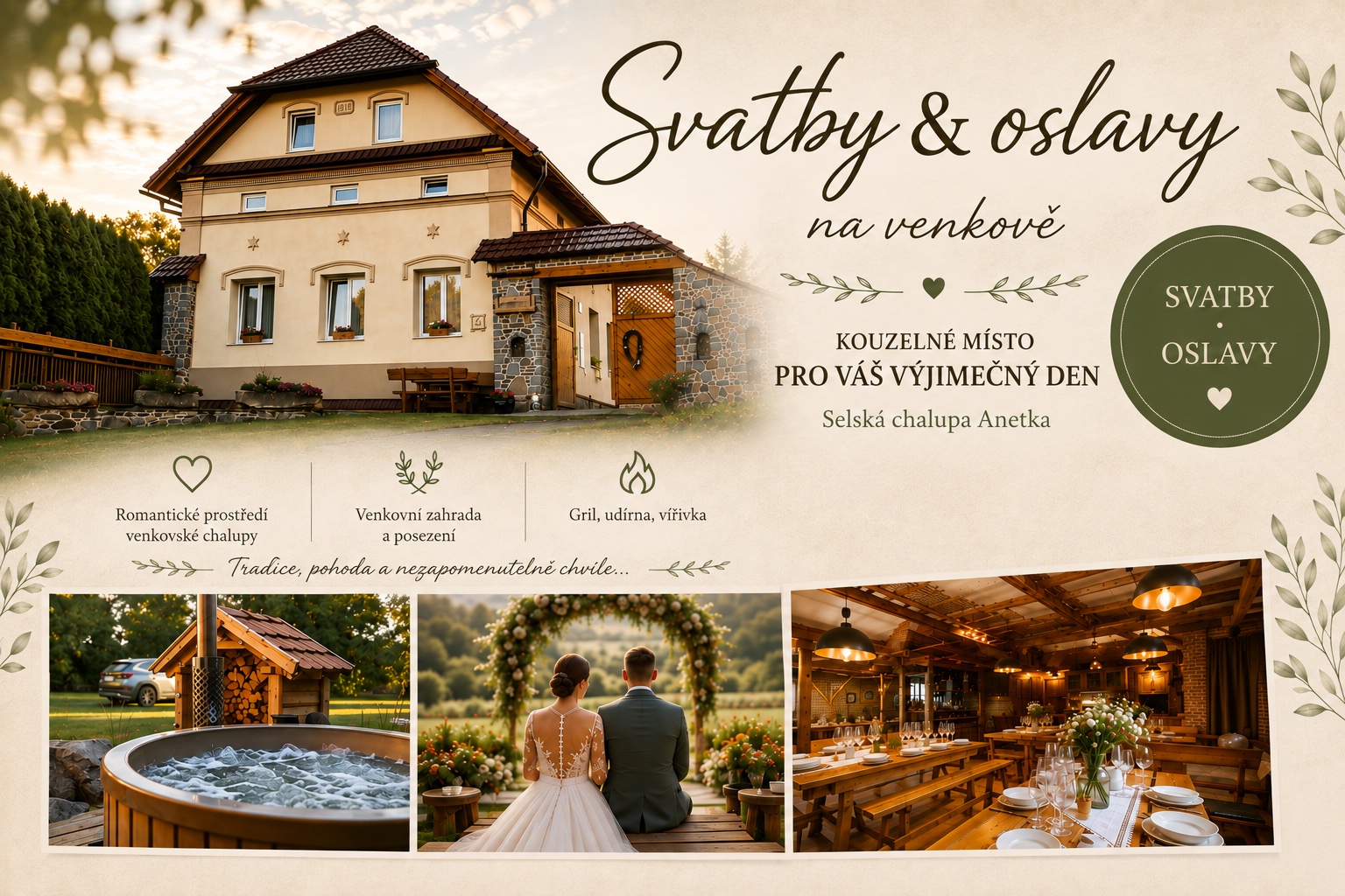 Selská chalupa Anetka — pohled na chalupu